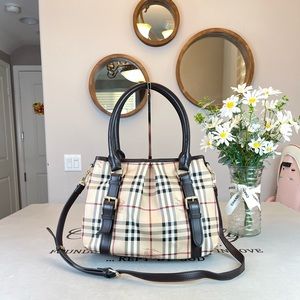 Burberry Signature Logo Shoulder Bag Satchel